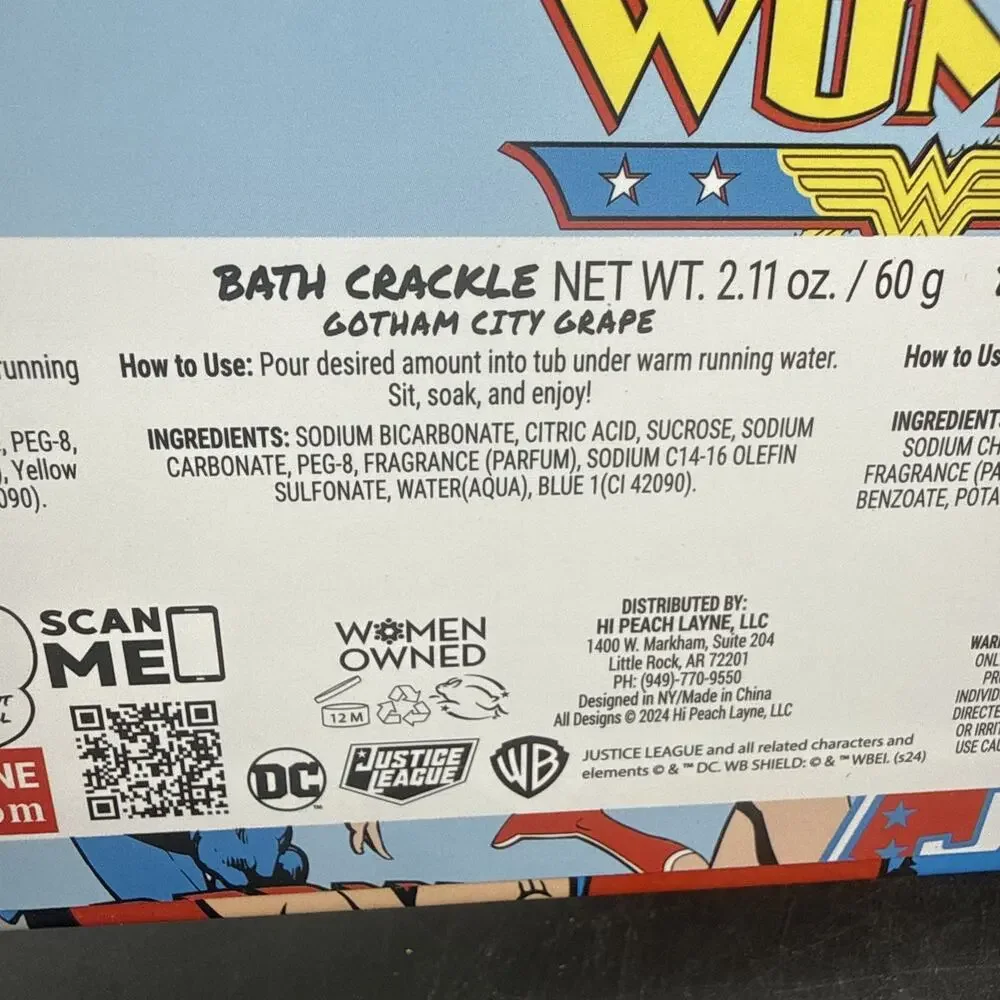 DC Justice League Batman Superman Wonder Woman hi Bath Gift Set Comic Book
